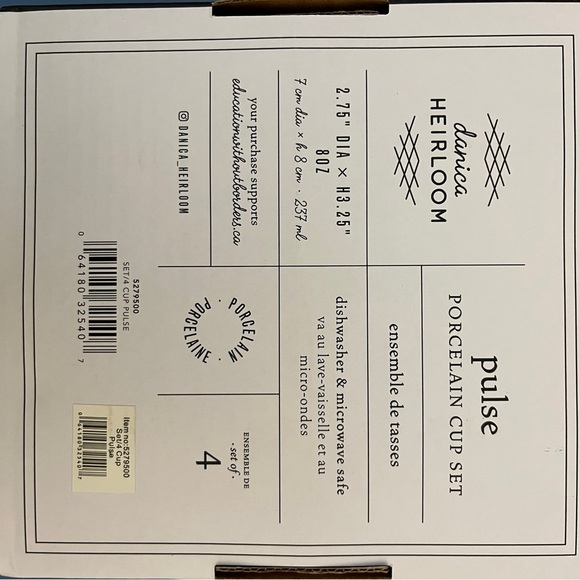 Blue Ceramic Dotted Cups Set of 4 - Picture 4 of 6